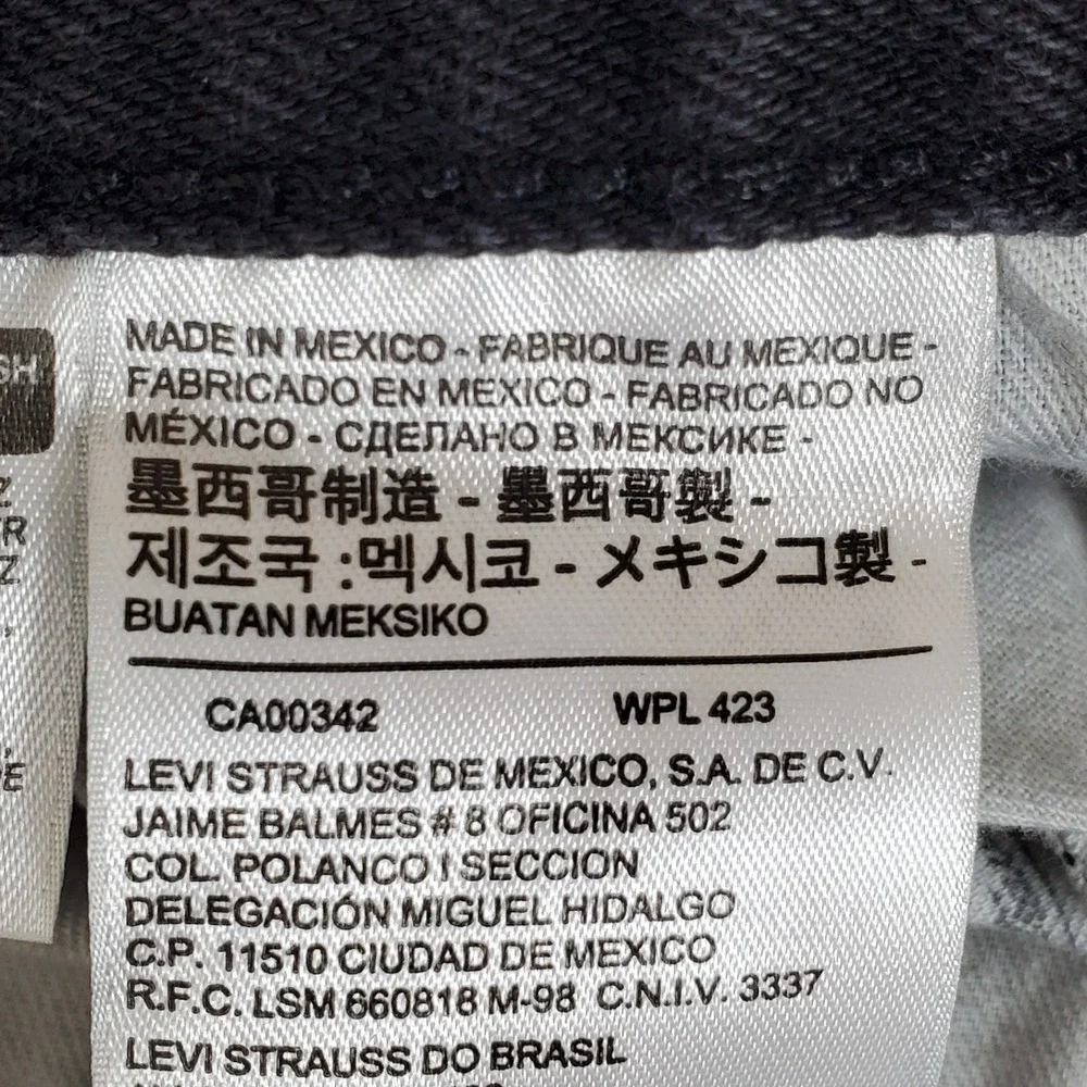 LEVIS 501 Men's 42X32 ACTUAL MEASURE 40X30‎ Black Jeans Straight Button Fly Y2K